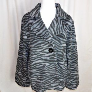 Susan Graver Soft&Warm Animal Print Fleece Jacket